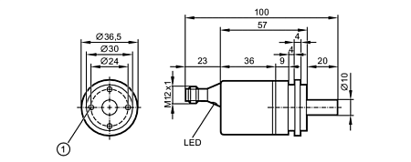 Абсолютный многооборотный энкодер со сплошным валом RM9004 Ifm electronic