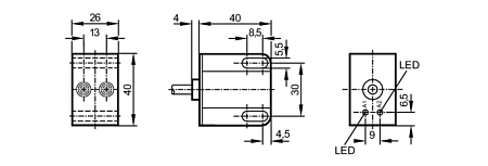 Сдвоенный индуктивный датчик для вентильных приводов IN0137 Ifm electronic