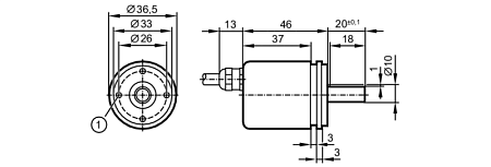 Абсолютный многооборотный энкодер со сплошным валом RM8006 Ifm electronic